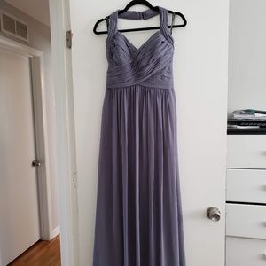 Gray Floor Length Bill Levkoff Dress-size 8